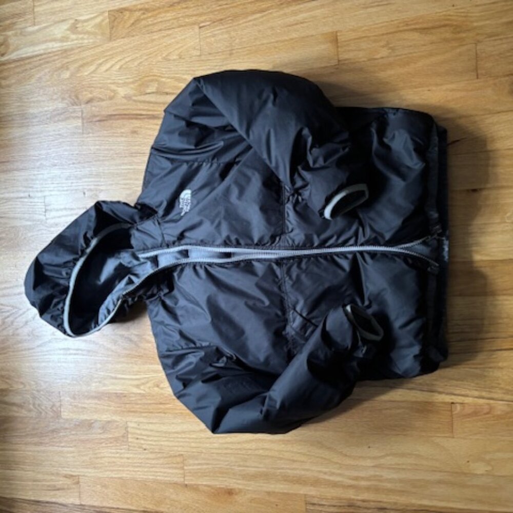 North Face Boys Reversible Black/Gray Winter Coat Size 10 12 Medium
